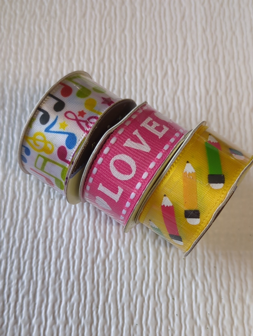 💚4/$10💚 Recollections Decorative Ribbon - Music Notes, Pencils and Love Text